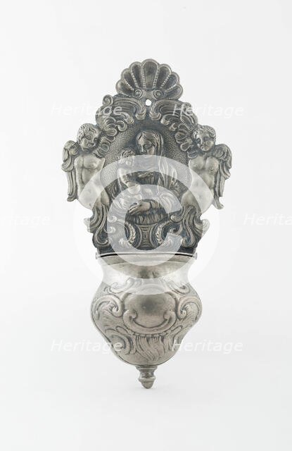 Holy Water Stoup (Bénitier), Flanders, 18th century. Creators: Jesus Christ, Unknown, Virgin Mary.