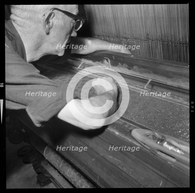 Man weaving, 1966-1974. Creator: Eileen Deste.