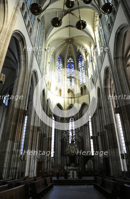Interior, St. Martin's Cathedral, Utrecht, Netherlands, 2013.  Creator: LTL.