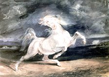 'White Horse', 19th century. Artist: Eugène Delacroix