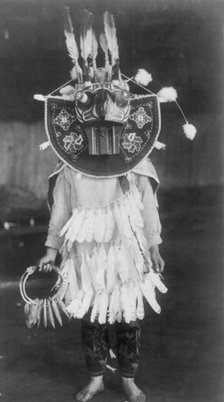 Masked dancer-Cowichan, c1913. Creator: Edward Sheriff Curtis.