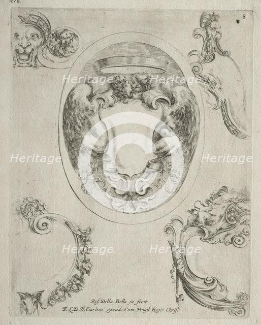 Collection of Various Caprices and New Designs of Cartouches and Ornaments: No 8. Creator: Stefano Della Bella (Italian, 1610-1664).