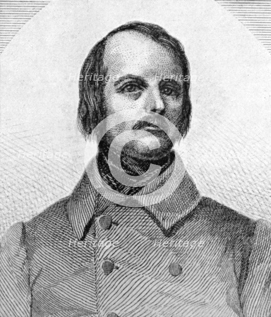 Edgar Quinet, French historian and man of letters, mid-19th century.Artist: E Leguay