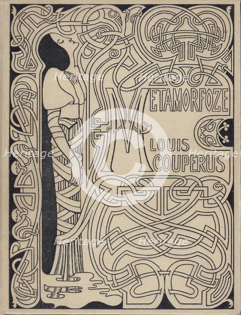 Cover design "Metamorfoze" by Louis Couperus, 1897. Creator: Toorop, Jan (1858-1928).