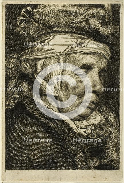 Head of an Old Woman, n.d. Creator: Cornelis de Visscher.