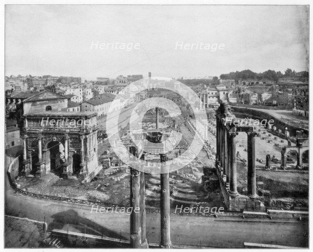 The Forum, Rome, late 19th century. Artist: John L Stoddard