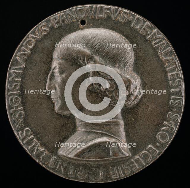 Sigismondo Pandolfo Malatesta, 1417-1468, Lord of Rimini and Fano [obverse], 1446. Creator: Matteo di Andrea de Pasti.