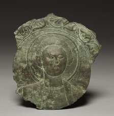 Door Plaque with the Head of a Saint, 500s. Creator: Unknown.