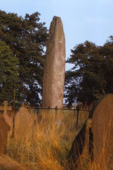 Prehistoric Monolith in Churchyard of Rudston. East Yorkshire, Humberside, 20th century. Artist: CM Dixon.