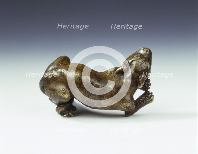 Bronze spotted dog-like animal, Tang dynasty, China, 618-906. Artist: Unknown