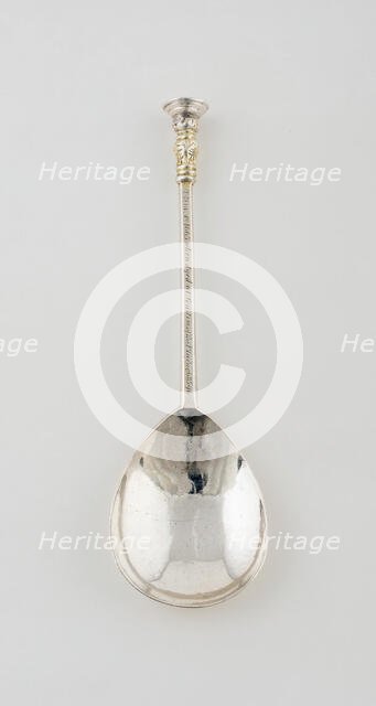 Spoon Commemorating the London Plague, Wokingham, c. 1665. Creator: Unknown.