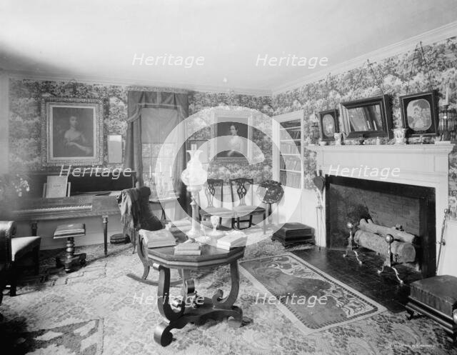 The Parlor, Thomas Bailey Aldrich Memorial, Portsmouth, N.H., between 1900 and 1920. Creator: Unknown.