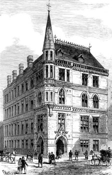 The City of London College: the new building in White-Street, Moorfields, 1883. Creator: Unknown.
