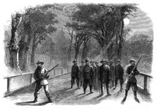 The Civil War in America: Unionist scouting party in the Virginian woods in the neighbourhood...1861 Creator: Unknown.