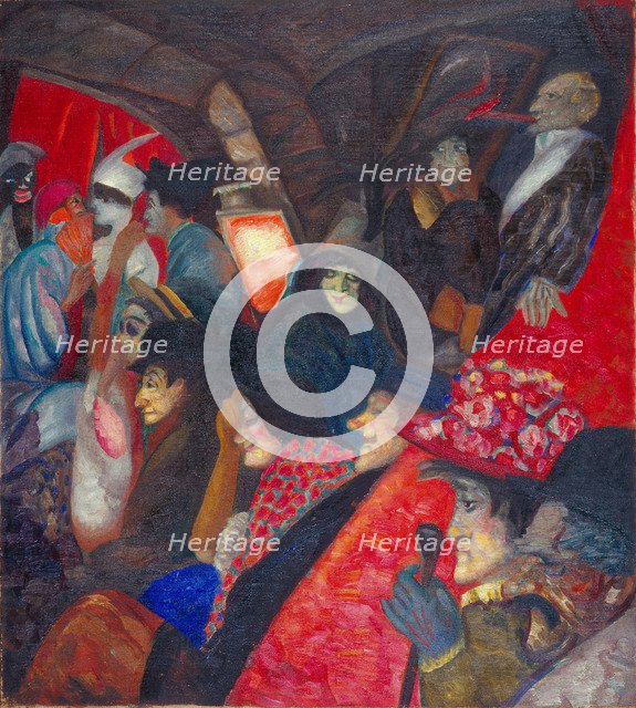 Cabaret Black Cat, 1913. Artist: Grigoriev, Boris Dmitryevich (1886-1939)