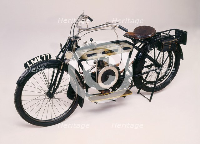 1913 Douglas motorcycle. Artist: Unknown.