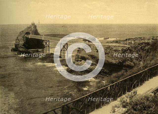 'Biarritz - Le Rocher de la Vierge, c1930. Creator: Unknown.