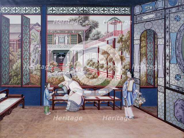Chinese domestic scene, c1820. Artist: Unknown