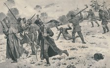 'Russian Peasants Attacking French Stragglers', 1812, (1896). Artist: Unknown.