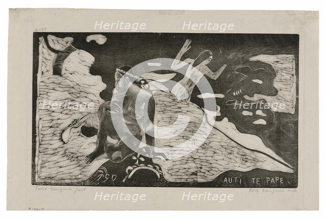 Auti te pape (Women at the River) from the Noa Noa Suite, 1893/94, printed and published 1921. Creator: Paul Gauguin.