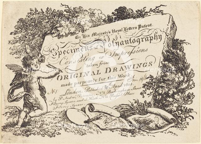 Title Page, 1803. Creator: Unknown.