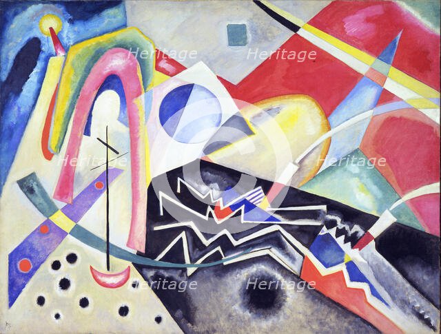 White Zig Zags, 1922. Creator: Kandinsky, Wassily Vasilyevich (1866-1944).