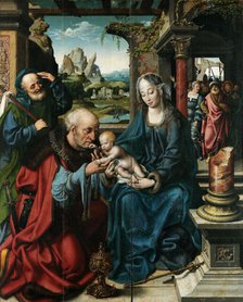 The Adoration of the Magi (Triptych, Central panel), ca 1515. Creator: Cleve, Joos van (ca. 1485-1540).