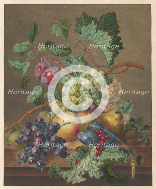 Still life with fruits, 1700-1800. Creator: Jan de Bruyn.