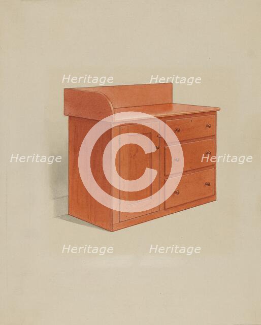 Wash Chest, 1935/1942. Creator: Alfred H. Smith.