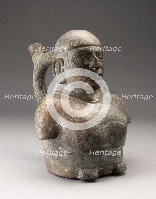 Portrait Vessel of Man with Arms that End at Elbows, 100 B.C./A.D. 500. Creator: Unknown.