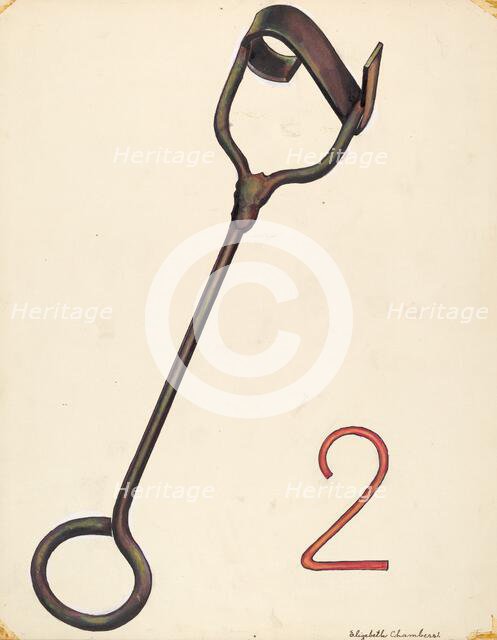 Branding Iron, c. 1942. Creator: Elizabeth Chambers.