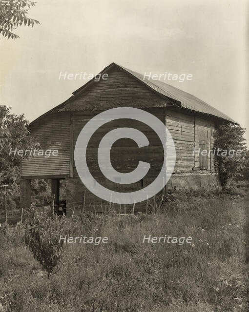 Unidentified cabin, Natchez vic., Adams County, Mississippi, 1938. Creator: Frances Benjamin Johnston.