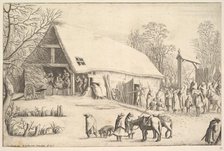 Adoration of the Kings, after Augustin Braun, 1646. Creator: Wenceslaus Hollar.