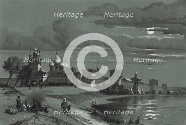 View of the Novodevichy Convent in Moscow, 1848.