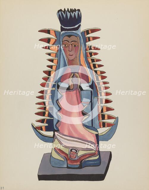 Plate 31: Our Lady of Guadalupe": From Portfolio "Spanish Colonial Designs of New Mexico", 1935/1942 Creator: Unknown.