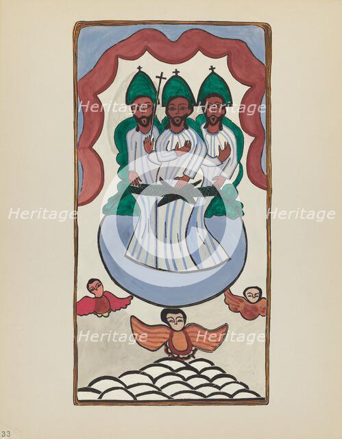Plate 33: The Holy Trinity: From Portfolio "Spanish Colonial Designs of New Mexico, 1934/1942. Creator: Unknown.