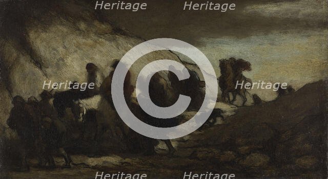 Les émigrants, 1857. Creator: Honore Daumier.