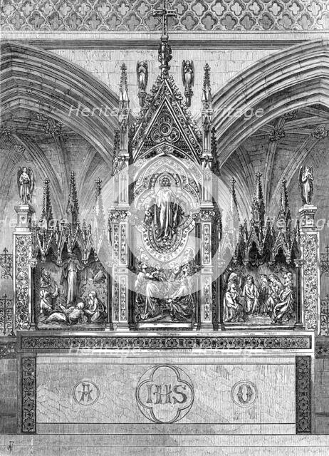 The new reredos in Exeter Cathedral, 1874. Creator: Unknown.