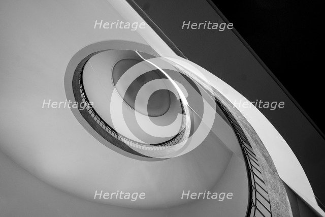 Jugenstil staircase. Main building, Bauhaus-University Weimar, (1904-1911), Germany, 2018.  Artist: Alan John Ainsworth.