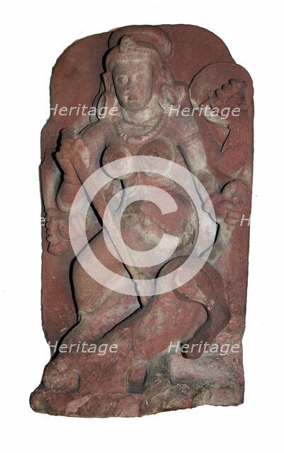 Goddess Durga Slaying the Buffalo Demon (Mahishasuramardini), 5th/6th century. Creator: Unknown.