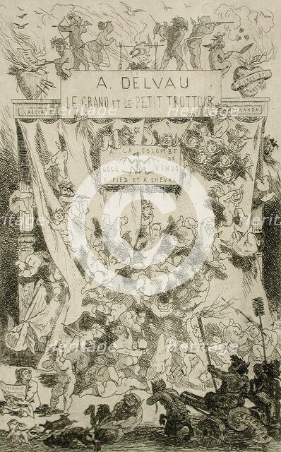 Le Grand et le petit trottoir, 1866. Creator: Félicien Rops.