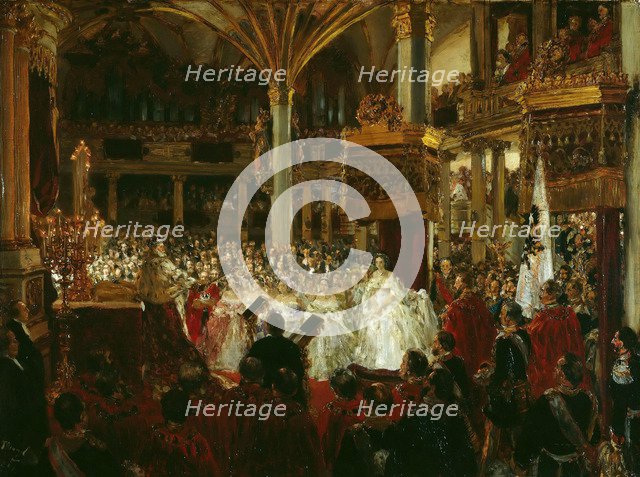 The Coronation of William I as King of Prussia at Königsberg Castle in 1861, 1861. Creator: Menzel, Adolph Friedrich, von (1815-1905).