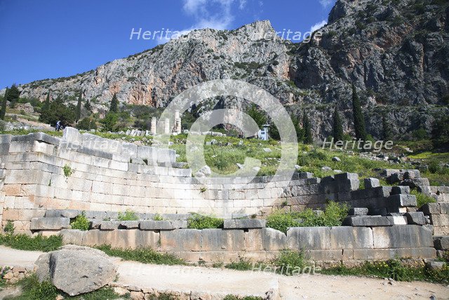The Monument to the Kings of Argos, Delphi, Greece. Artist: Samuel Magal
