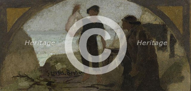 Esquisse pour la salle à manger de l'Hôtel de Ville de Paris : Le poisson, c.1893. Creator: Georges Bertrand.