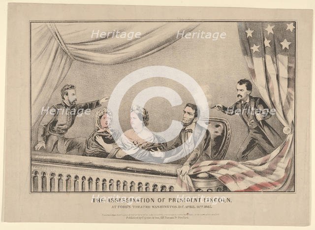 The Assassination of President Lincoln at Ford's Theatre, Washington D.C., April 14th, 1865, 1865. Creator: Currier and Ives.