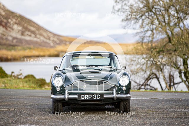 Front view of a 1965 Aston Martin DB5. Creator: Unknown.