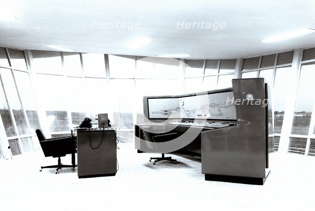 Electronic control of railway stations, the CTC cab, Madrid.