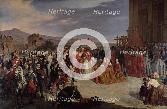 The reconsecration of the Lateran Basilica in Rome by Pope Pius IX, 1850s.