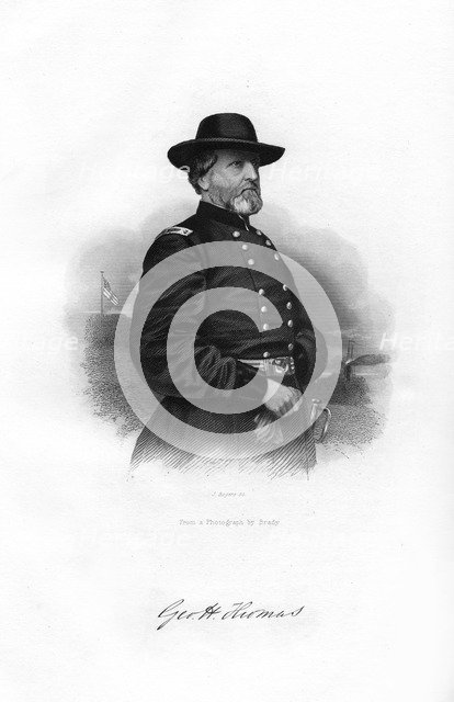 George Henry Thomas, Union general, 1862-1867.Artist: J Rogers