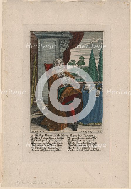 Woodwind Instruments, ca 1720-1730. Artist: Englebrecht, Martin (1684-1756)